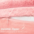 thumbnail image 5 of Holzlrgus Throw Pillow Covers Decorative Faux Fur Set of 2 12x20 Inch Pillow Covers, Soft Pink Lumbar Plush Striped Pillowcases for Couch Sofa Bed Living Room, Fluffy Cute Home Boho Accent Fuzzy Decor, 5 of 6