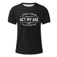 thumbnail image 4 of Afuyipoi Men's Graphic Tees,Summer Round Neck Short Sleeve Casual Tees Black M, 4 of 6