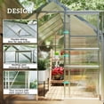 thumbnail image 4 of Outsunny Greenhouse, Walk-In Hot House, Clear PC Board with Sliding Door, 4 of 10
