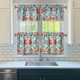 thumbnail image 3 of Kitchen Window Curtains over Sink Graffiti Bosch 24 Inch 3 Pieces Set Small Window Cafe Curtains for Home Decor Rod Pocket Tier Drapes, 3 of 6