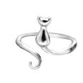 thumbnail image 1 of Fresh lace-up cat ring simple oil-drip cat crochet thread ring, 1 of 3