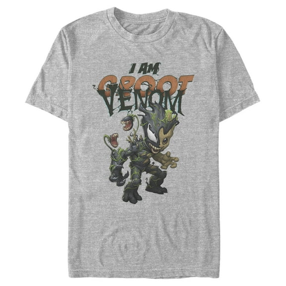 Men's Marvel I Am Groot Infected Venom  Graphic Tee Athletic Heather Medium