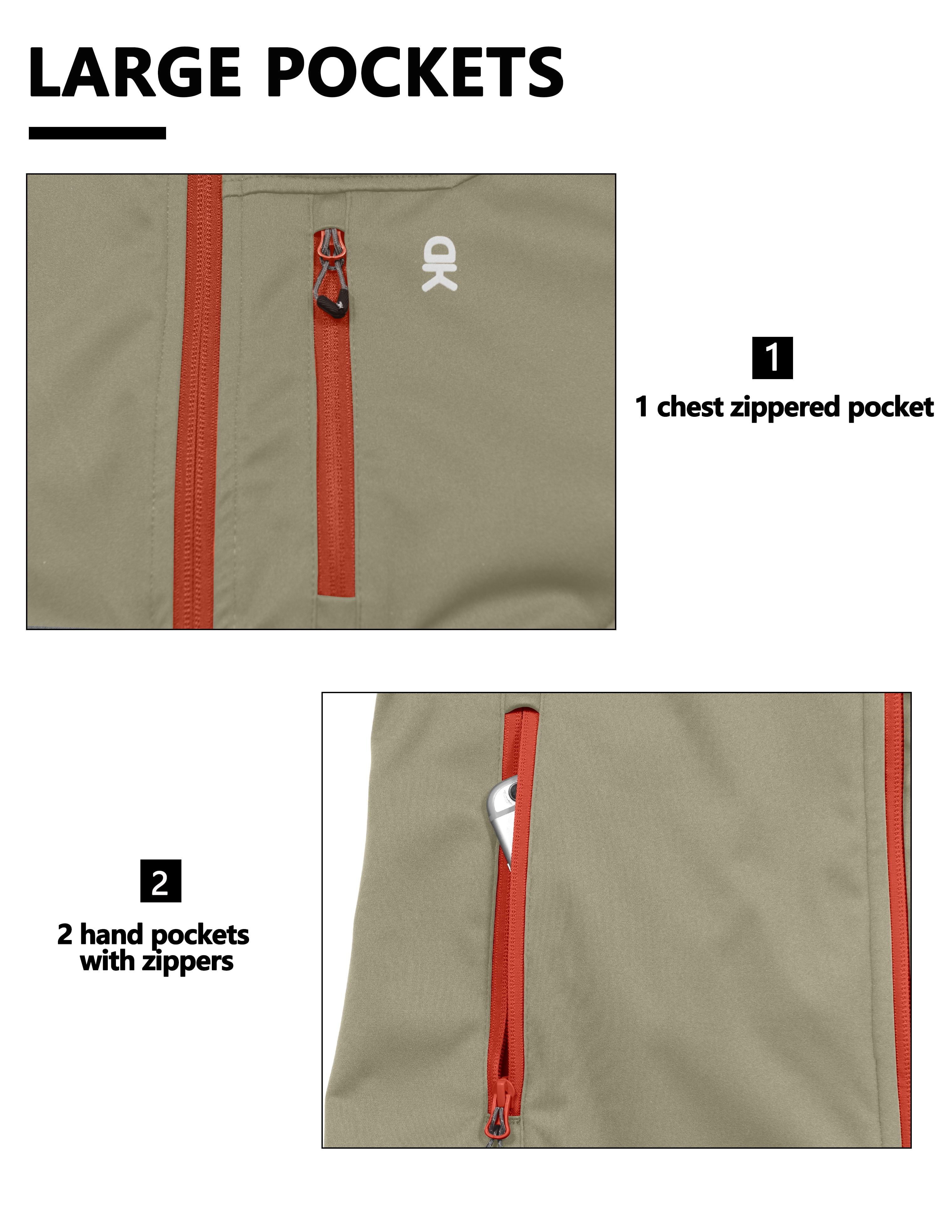 Little Donkey Andy Men's Lightweight Softshell Vest Windproof Sleeveless Jacket for Travel Hiking Running Golf Size S