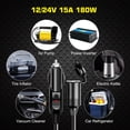 thumbnail image 6 of UCINNOVATE 18AWG 19.6ft/6m Cigarette Lighter Extension Cord, Pure Copper Core Wire, 10A Fused Auto DC Power Plug Cable 12V/24V, Car Charger with Socket for Max 120W Vacuum Cleaner Outdoor Camping, 6 of 6