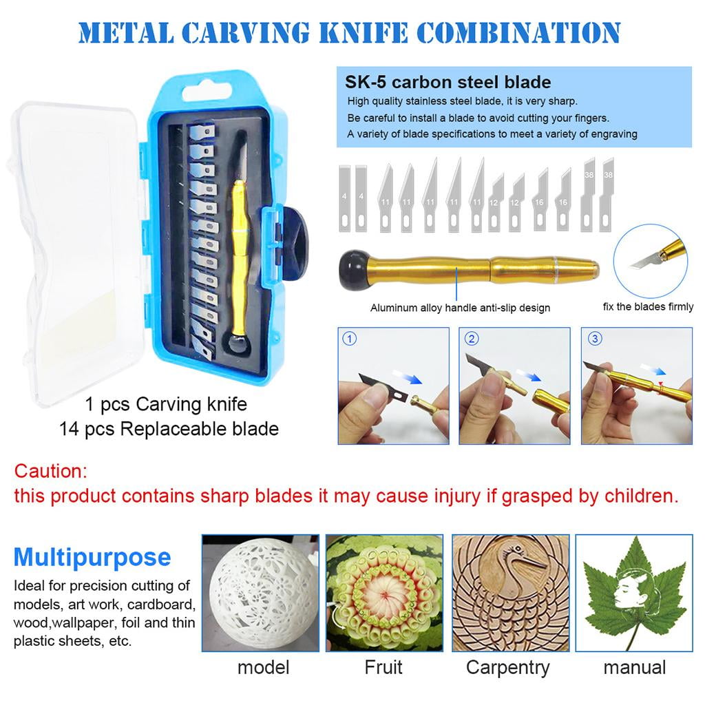 42 Pieces Deburring Tool Kit Art Knife Set 3D Printer Tools with Storage Bag for Model Making Hobbyists