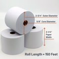 thumbnail image 4 of Victor 7050 Rollos de papel blanco compacto para calculadoras de impresión portátiles y portátiles/máquinas de sumar/cajas registradoras de impresión de tinta 2.25 W x 150' FT (paquete de 3), 4 of 7