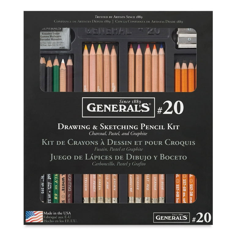  General Pencil Drawing Pencil Kit, 10 -Piece