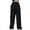 C-Black, variant on Girls' Vintage Multi-Pocket Cargo Pants Multi Pockets Lightweight Cotton Teens Trousers Weekend Youth 8-14Y