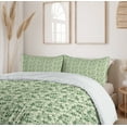thumbnail image 6 of Ambesonne Floral Duvet Cover Set, Burgeoning Daisies Leaves, 2-Calking, Green Green, 6 of 7