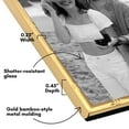 thumbnail image 4 of Americanflat 4x6 Picture Frame with Shatter-Resistant Glass Metal Bamboo Style Molding Elegant Gallery - Gold, 4 of 9