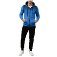 thumbnail image 2 of Yusimy Men's Polka Dot 2-Piece Hoodie Set Loose Athletic Zipper Pocket Drawstring Pants Long Sleeve Casual, 2 of 4