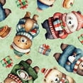 thumbnail image 2 of QT Cuties Christmas Santa Bears on Mint Green 100% Cotton Price per Yard, 2 of 4