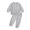 Dark Gray, variant on Toddler Kids Boys Girls Long Sleeve Sports Solid Colour Tops Pants 2PCS Outfits Clothes Set,10-11 Years