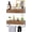Rustic Brown, variant on 2-Pack Rustic Floating Shelves with Drawer, Black, 15.8 Inch Long, Wall-Mounted, Bathroom, Kitchen, Living Room Storage