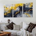 thumbnail image 2 of JRXY Abstract Mountain Wall Art for Living Room, Large Gold and Black Modern Picture Decor, Marble Posters Canvas Prints, 3 Pieces Set 12x16x3pcs, 2 of 4