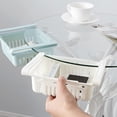 thumbnail image 3 of Retractable Fridge Organizer Pull Out Drawer Refrigerator Clip On Under Shelf Basket for Kitchen Storage Fits for Fridge Shelf Under 0.43 Inch, 3 of 7