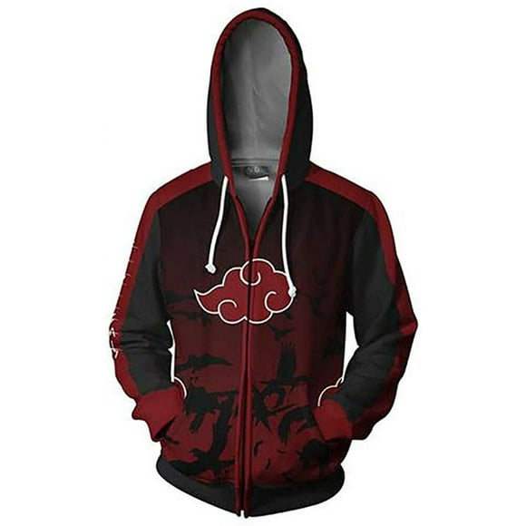 Anime Naruto Hoodie Zipper Coat Tops Thin Hoodies Sweatshirt