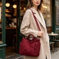 thumbnail image 1 of EGNMCR Organization and Storage, Storage Bins, Storage Containers Commute Large Capacity Tote Bag Student Class Shoulder Bag Padded Crossbody Bag Soft Handheld Cloth Bag For Women Storage ba, 1 of 8