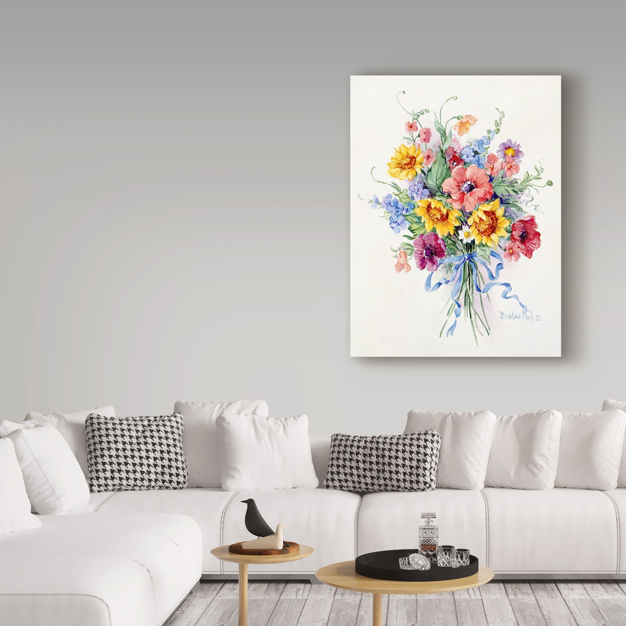 Trademark Fine Art 'Blue Ribbons' Canvas Art by Barbara Mock