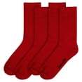thumbnail image 2 of BambooMN Unisex Rayon from Bamboo Thin Dress & Casual Crew Socks - Cherry Red - Medium - 4 Pairs, 2 of 5