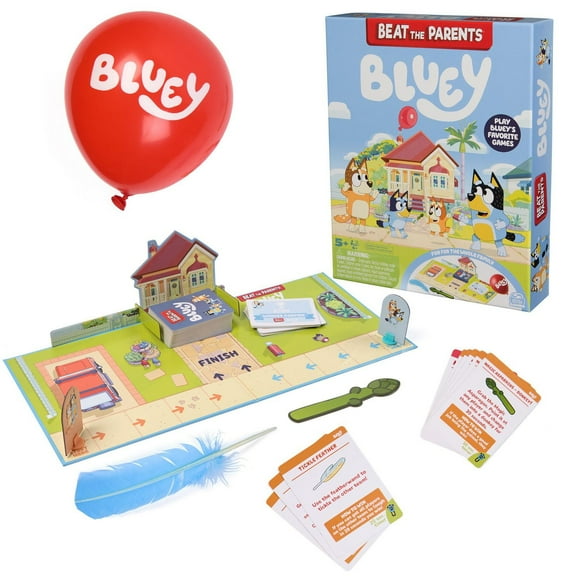 Spin Master Games, Bluey, Beat the parents, jeux de défi et d'affrontement familial Bluey, jeu d'activité, jeux pour soirées en famille, à partir de 5 ans Bluey