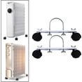 thumbnail image 6 of GGB-2 Pieces Convenient Mobile Pulley Bracket for Oiled Filled Radiator, 360° Rotatable Electric Heater Frame Base with Wheels, Easy Installation Repair Parts Oil , Black Wheel—0516, 6 of 9