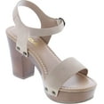 thumbnail image 6 of Soda Women's Bold Buckles Studded Wedge Sandal, 6 of 7