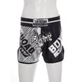 thumbnail image 3 of TiaoBug Kids Boys Fashion Printed Boxer Shorts Mid Waist Boxing Wrestling Training Hot Short Pants White&Black S/140, 3 of 7
