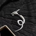 thumbnail image 3 of Back and forth buckle dragon earrings Sterling silver dragon studs earrings neutral, 3 of 4