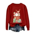 thumbnail image 7 of Towmus Christmas Sweatshirt for Women Crewneck Sweatshirt Funny Graphic Print Casual Long Sleeve Fall Pullover, 7 of 7