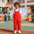 thumbnail image 2 of UAYOTSE Girls Boys Overalls Adjustable Strap Loose Fit Jumpsuits Casual Bib Overalls,Sizes 7-8 Years, 2 of 9