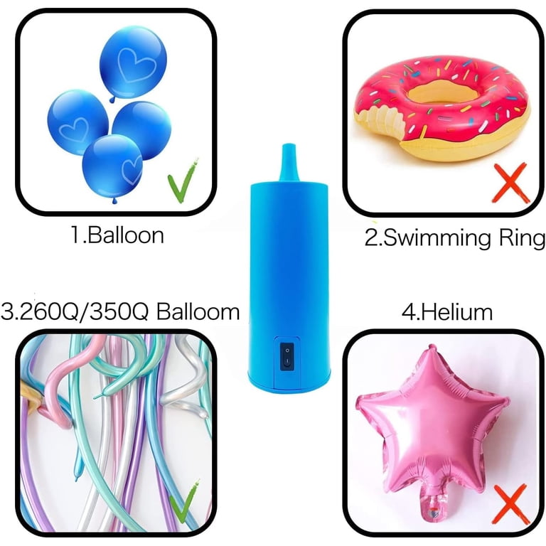 B-Qtech Electric Balloon Pump, Compact 12V Dual Nozzle Inflator