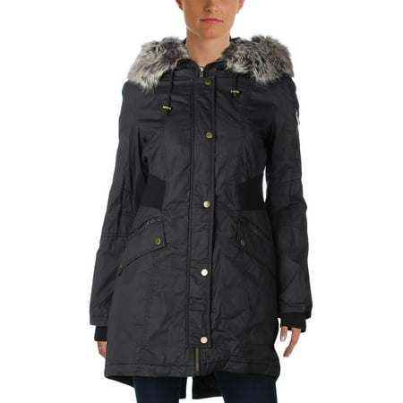 French Connection Womens Winter Quilted Parka Coat - Walmart.com