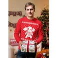 thumbnail image 3 of Old Glory Mens Big Cthulhu Ugly Lovecraft Christmas Sweater Long Sleeve T Shirt, 3 of 5