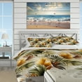 thumbnail image 3 of Designart "Geometric Tropics" Gold Tropical Bedding Covert Set - Tropical Bed Set With 2 Shams, 3 of 5