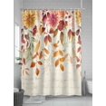 thumbnail image 5 of Fsddascl Autumn Leaves Shower Curtain Set - Small 36" x 72" Washable Bathtub Curtain with 12 Hooks, Thanksgiving Retro Eucalyptus Flowers Waterproof Fabric Stall Shower Curtains for Bathroom/Bathtub, 5 of 6