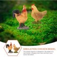 thumbnail image 3 of 2 Pcs Modèle de Poulet Simulé Décor Ornement Créatif pour Ferme Modèle de Volaille Jouet Poulet Simulé, 3 of 8
