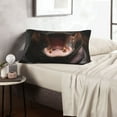 thumbnail image 6 of Lsque Playful Baby Hippo Splash Pattern Pillow Case – Soft & Cozy Throw Pillow Cover, Hypoallergenic Cushion Case for Sleeping Women with Envelope Closure-14"x20", 6 of 6