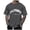 Dark Gray, variant on Men's Half Sleeve Oversized T Shirt Letter Print Round Neck Short Sleeve,S