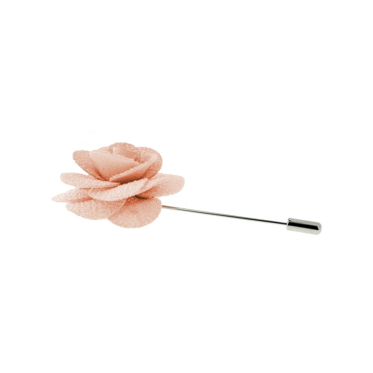 PinMart's Cloth Flower Stick Boutonniere Lapel Pins - Select your color