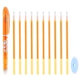 thumbnail image 1 of Bolígrafos de Gel Borrables Uxcell con 10 Recargas y 1 Borrador, Bolígrafos Borrables por Calor de 0.5mm para Tela, Tinta Naranja, 1 of 6
