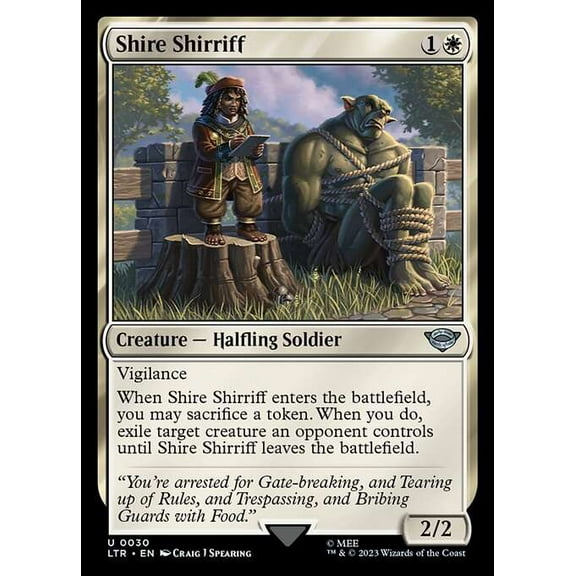 MtG Tales of Middle-Earth Uncommon Shire Shirriff #30