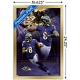 thumbnail image 3 of NFL Baltimore Ravens - Lamar Jackson 20 Wall Poster, 14.725" x 22.375", Framed, 3 of 6