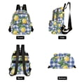 thumbnail image 4 of FORMRS Mini Backpack Purse for Women Travel Daypack Casual Shoulder Bag, Blue Plaid Lemon, 4 of 7