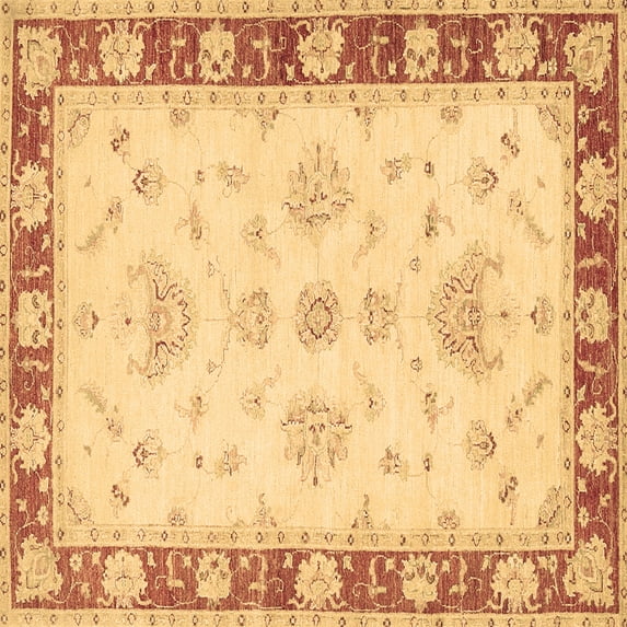 Ahgly Company Indoor Square Oriental Brown Traditional Area Rugs, 8' Square