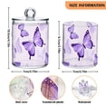 thumbnail image 3 of Purple Butterflies Flying Translucent Plastic Cans Storage Canisters with Lid Set of 4, 3 of 7
