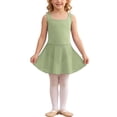 thumbnail image 3 of Bovxnpu Girls Dresses Summer Outfits Solid Sleeveless Tank Dance Practice Leotard Sundress, 3 of 8