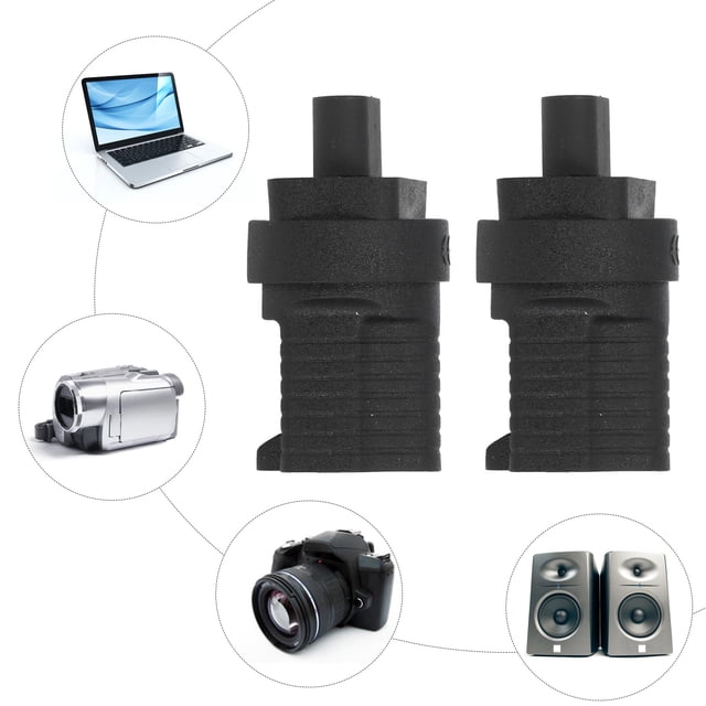IEC320 C8 To Nema 5-15R Power Adapter, C8 Male To 5-15R 3Pin Female Power Adapter Plug and Play 2.5A Input Current Stable Portable for Server PDU