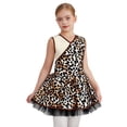 thumbnail image 3 of YiZYiF Robe à Imprimé Léopard Sans Manches en Tulle pour Filles Enfants, Robe Bouffante pour Fête, Brun Foncé 12, 3 of 7