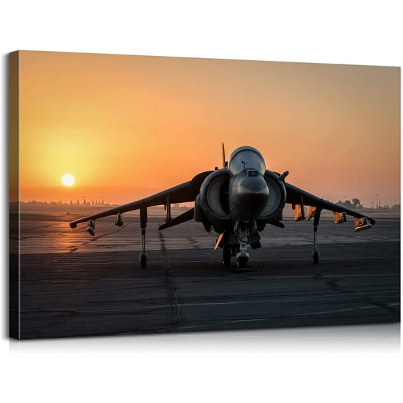 Aaheei Airplane Decor AV-8B Harrier II Fighter Aviation Jets Poster Aviation Wall Decor Airplane Art Aviation Posters Airplane Pictures Wall Art Military Planes Poster for Boys Room Decor